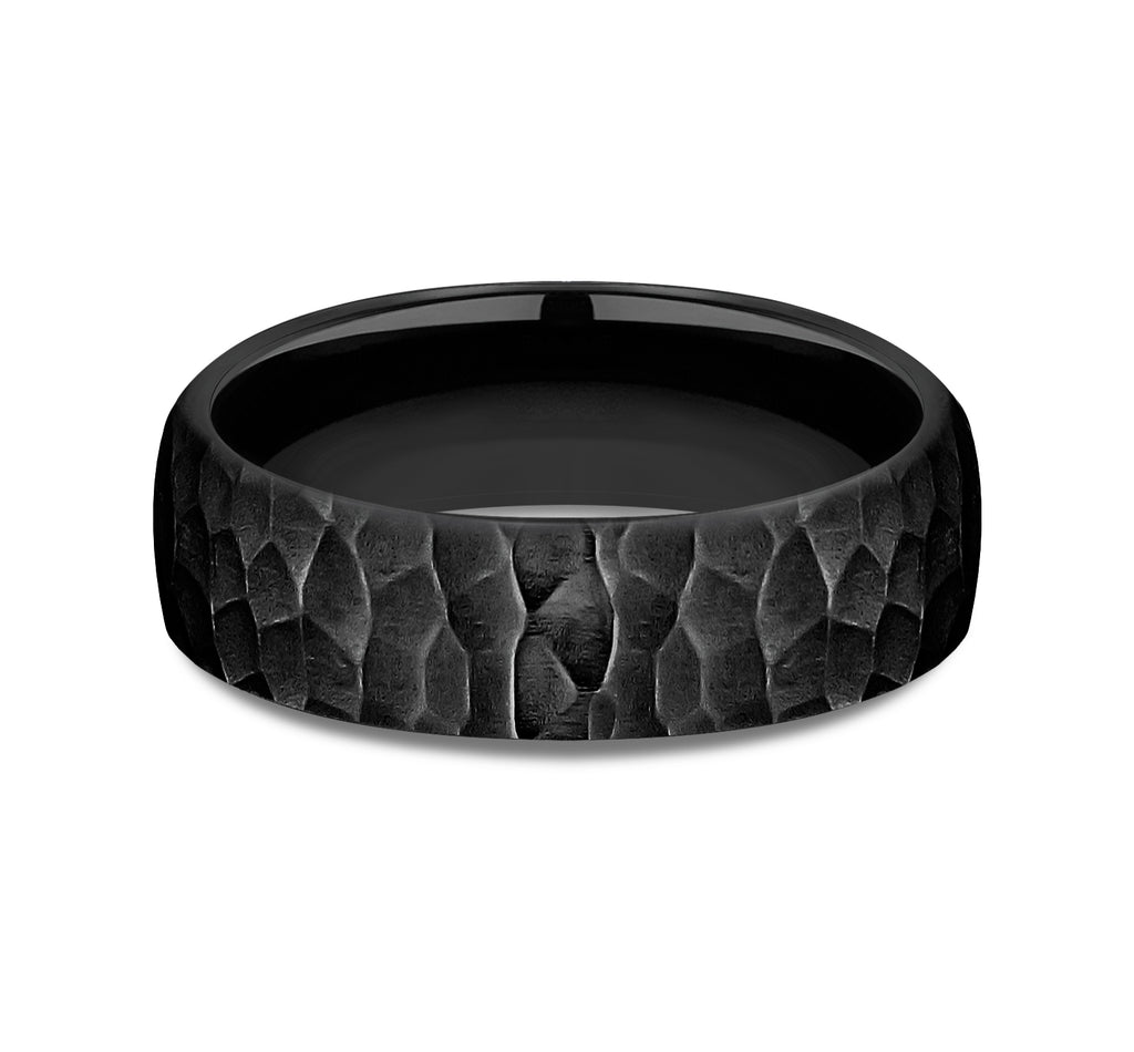 THE SHREDDER 6.5mm, European comfort fit, Black Titanium, Hammered finish