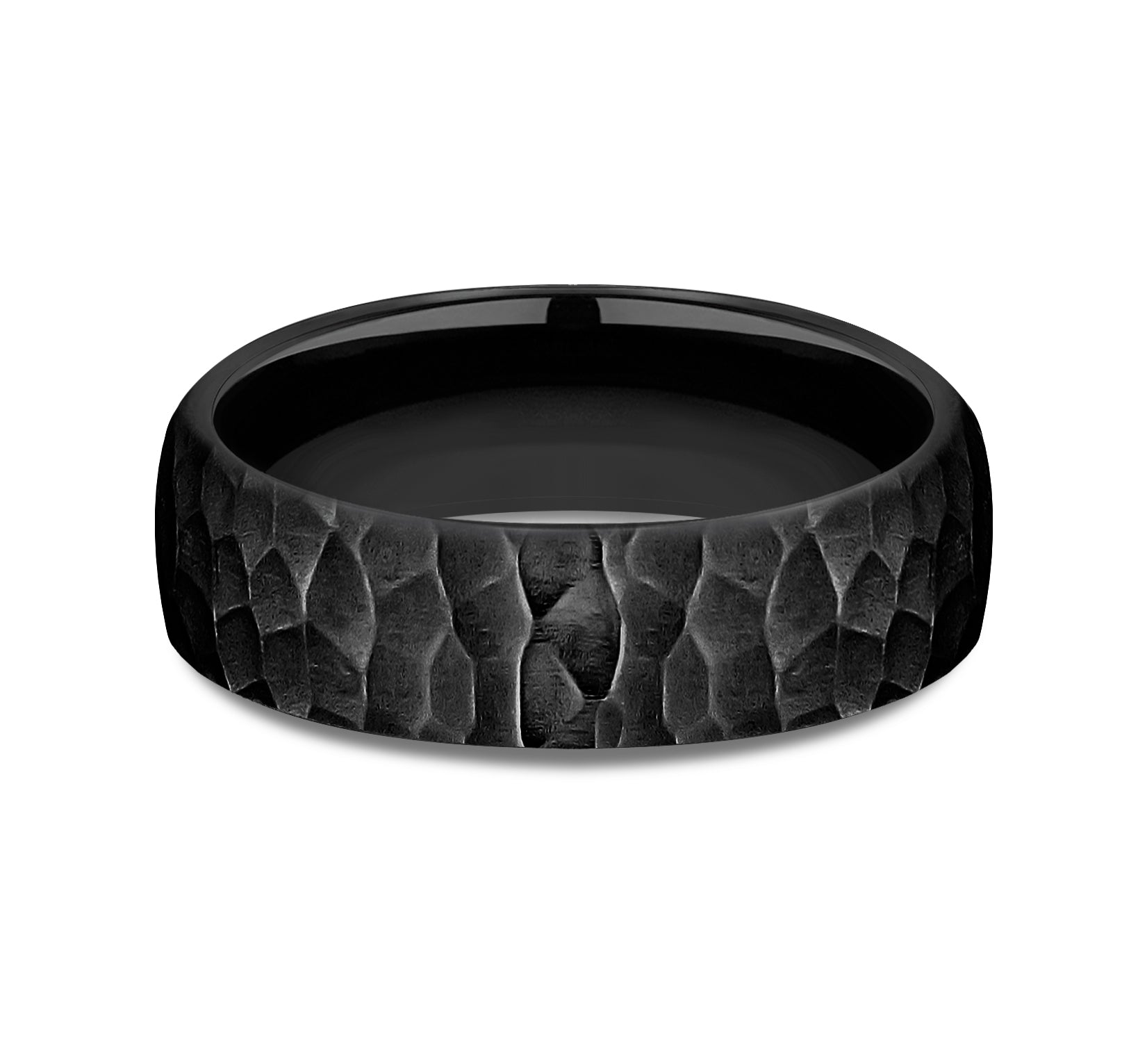 THE SHREDDER 6.5mm, European comfort fit, Black Titanium, Hammered finish