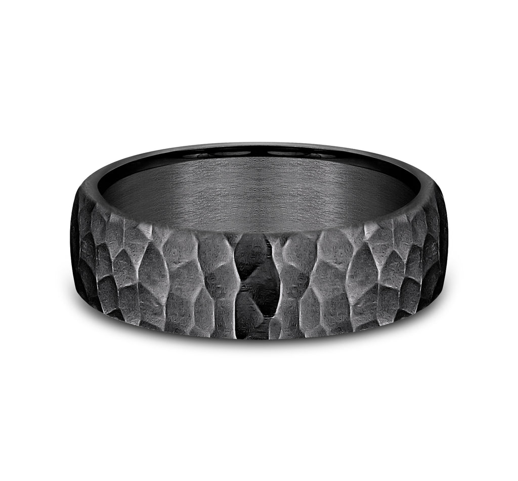 THE SHREDDER 6.5mm, European comfort fit, Darkened Tantalum, Hammered finish