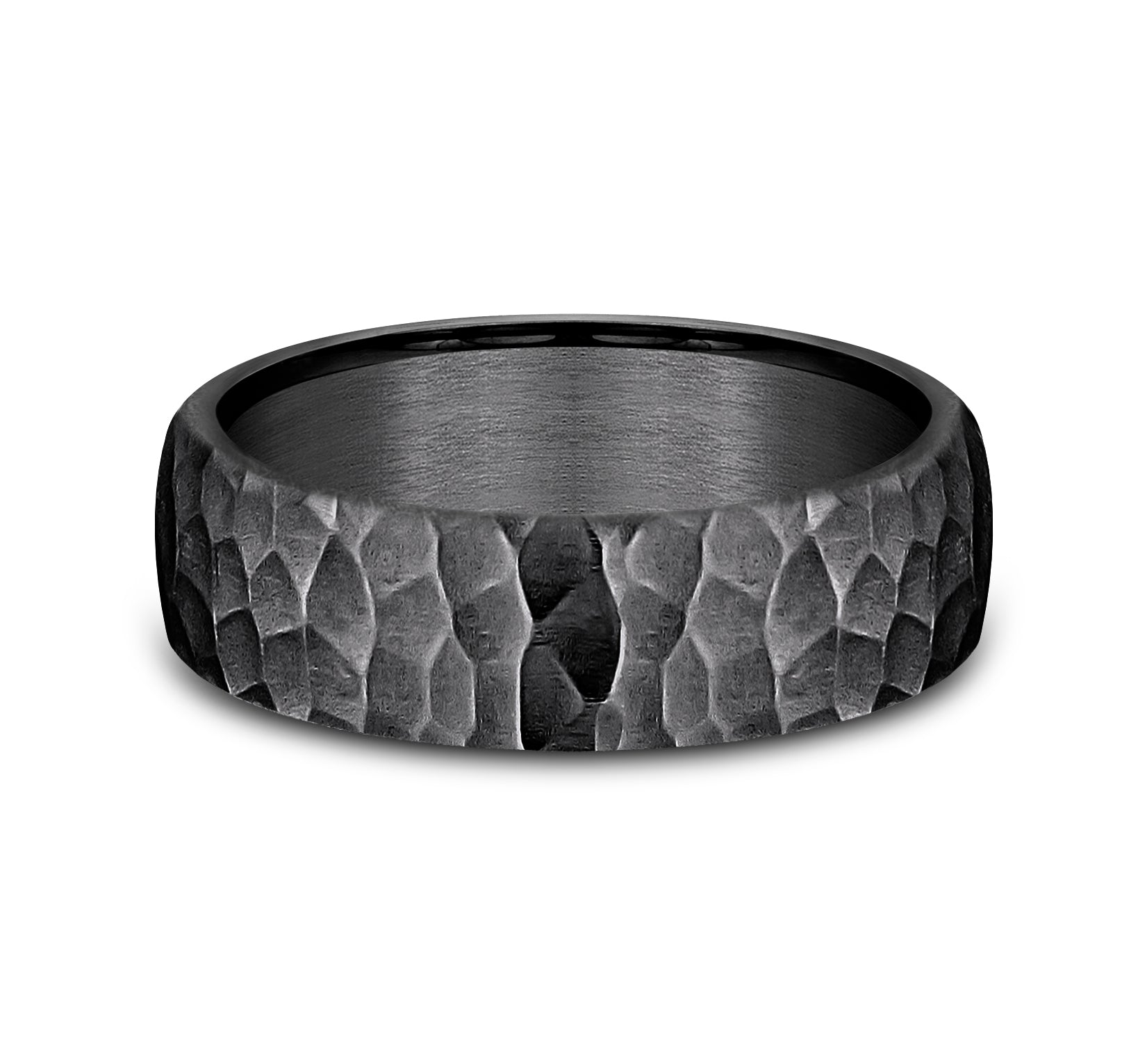 THE SHREDDER 6.5mm, European comfort fit, Darkened Tantalum, Hammered finish