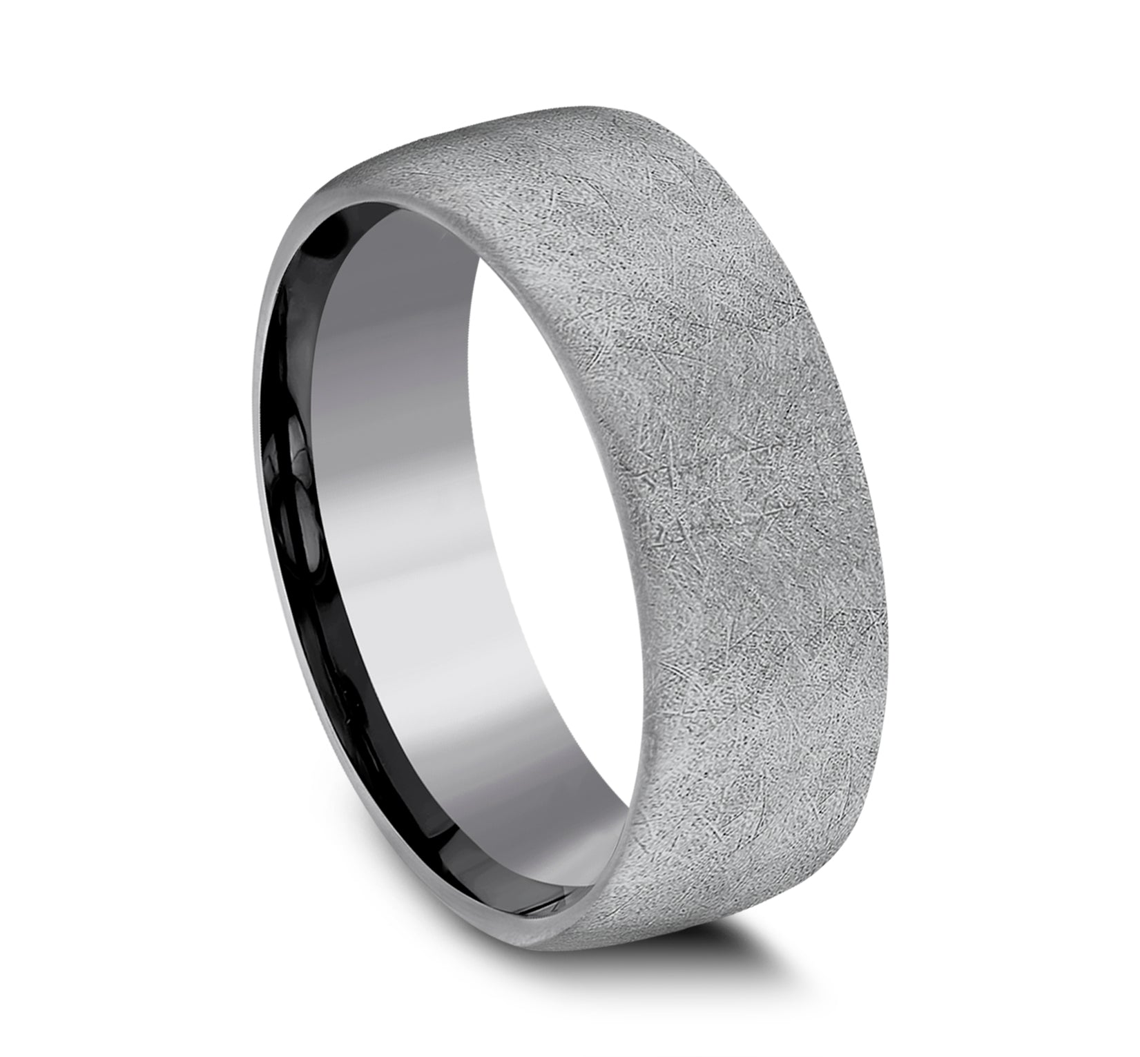 THE AURORA 8mm, European comfort fit, Grey Tantalum, Swirl finish