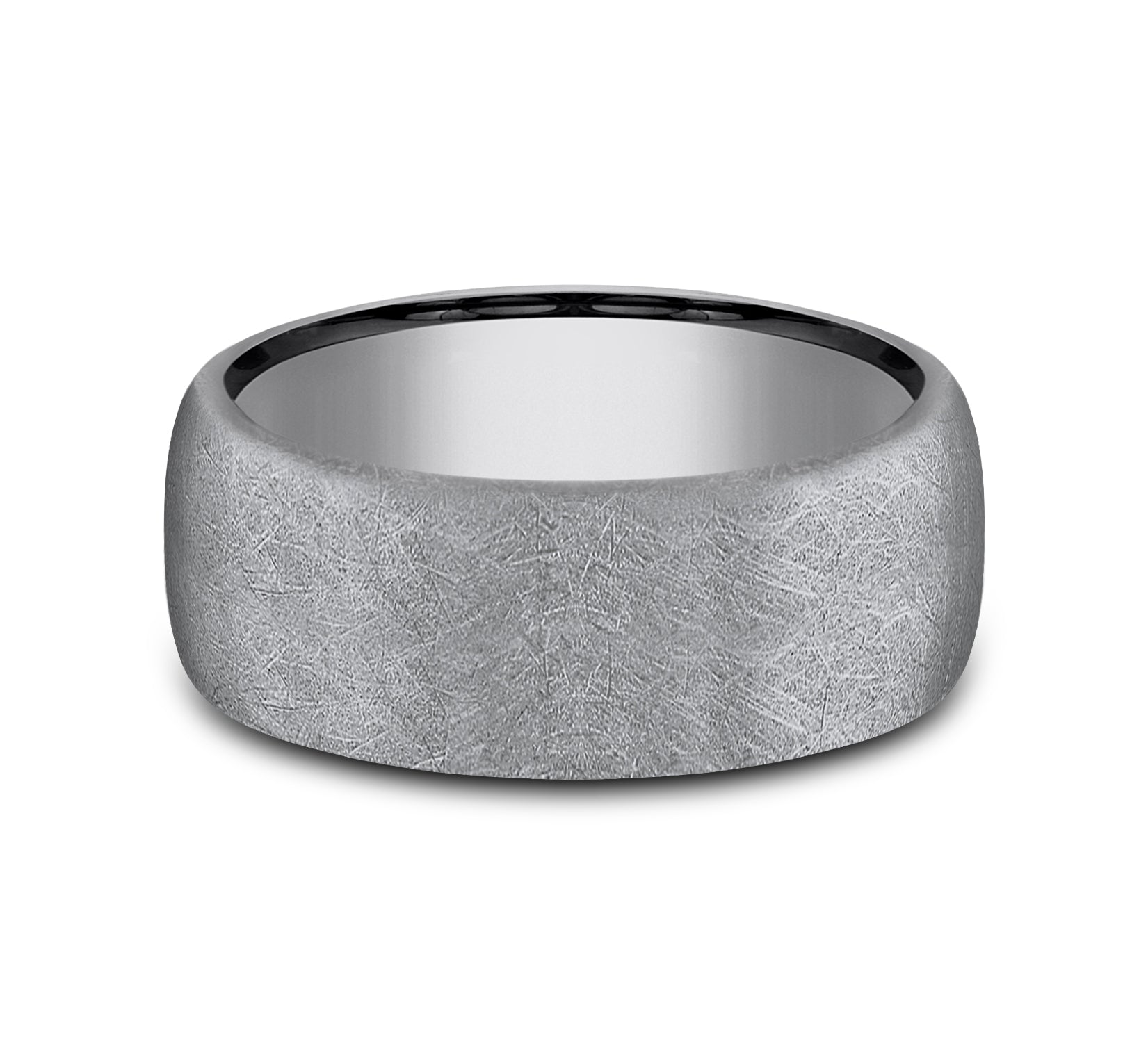THE AURORA 8mm, European comfort fit, Grey Tantalum, Swirl finish