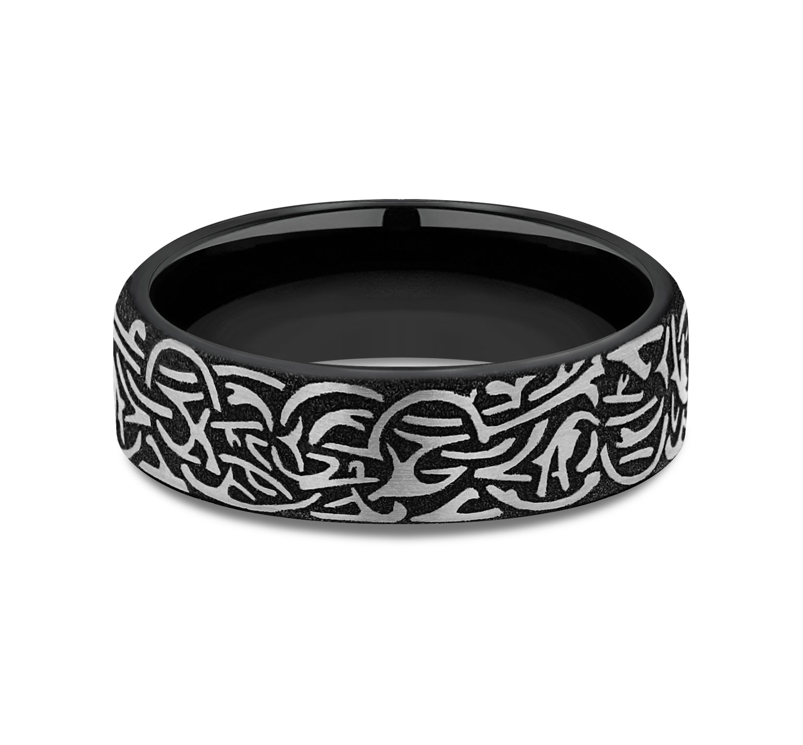 THORS HAMMER 6.5mm, European comfort fit, 14K Rose Gold and Grey-Black Titanium
