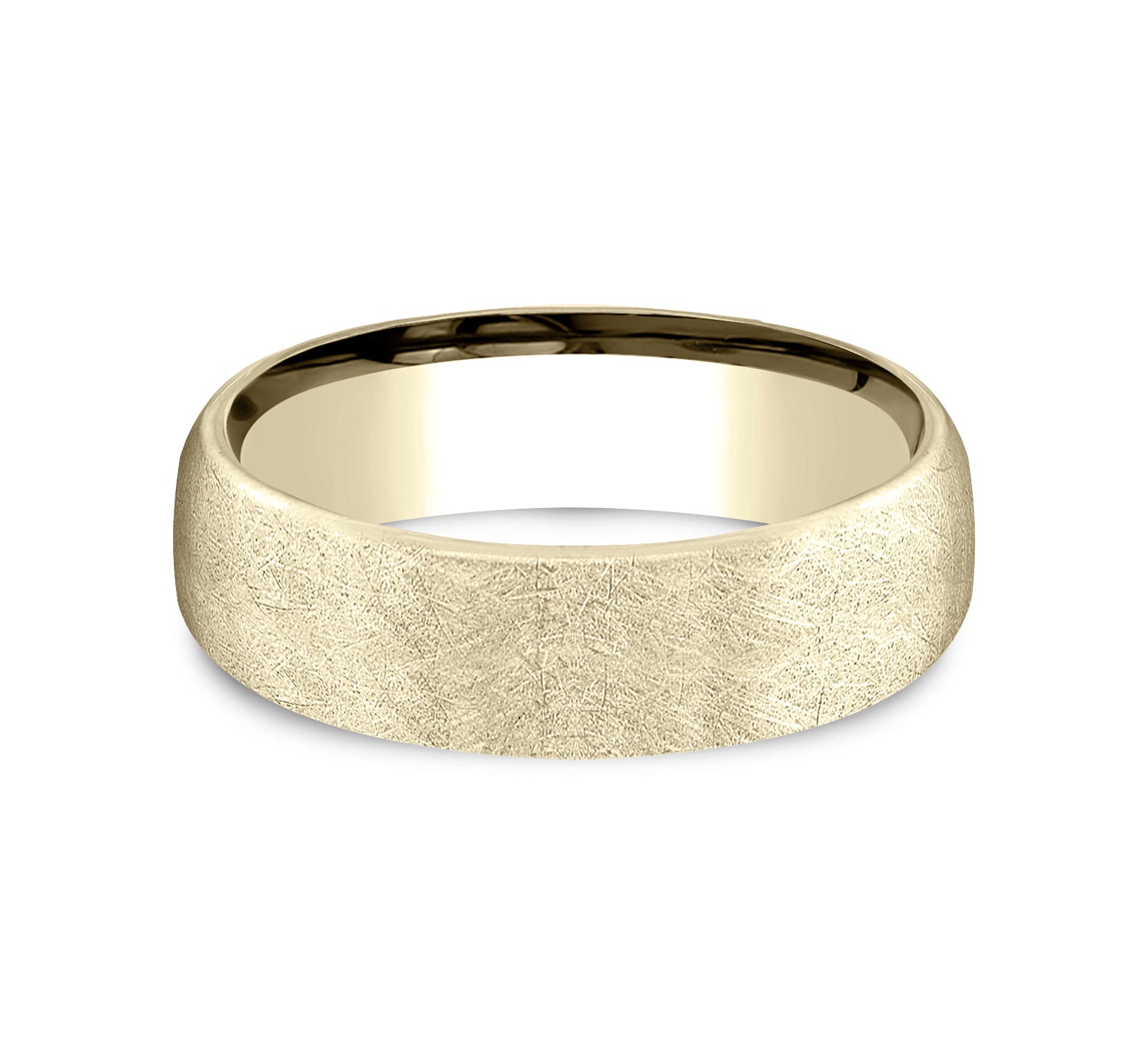 THE NEBULA 6.5mm, Lightweight comfort fit, 14K Yellow Gold, Swirl finish