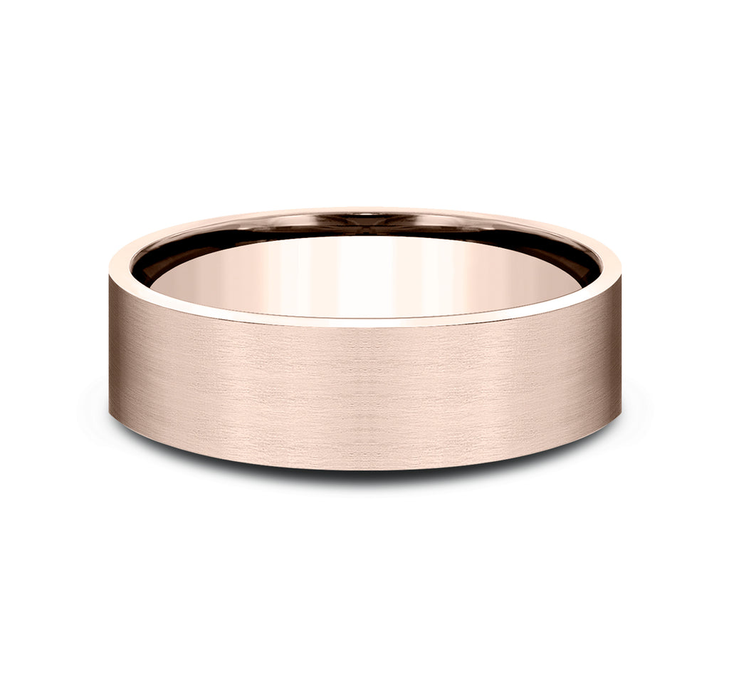 THE SENTINEL 6.5mm, Lightweight comfort fit, 14K Rose Gold, Satin finish