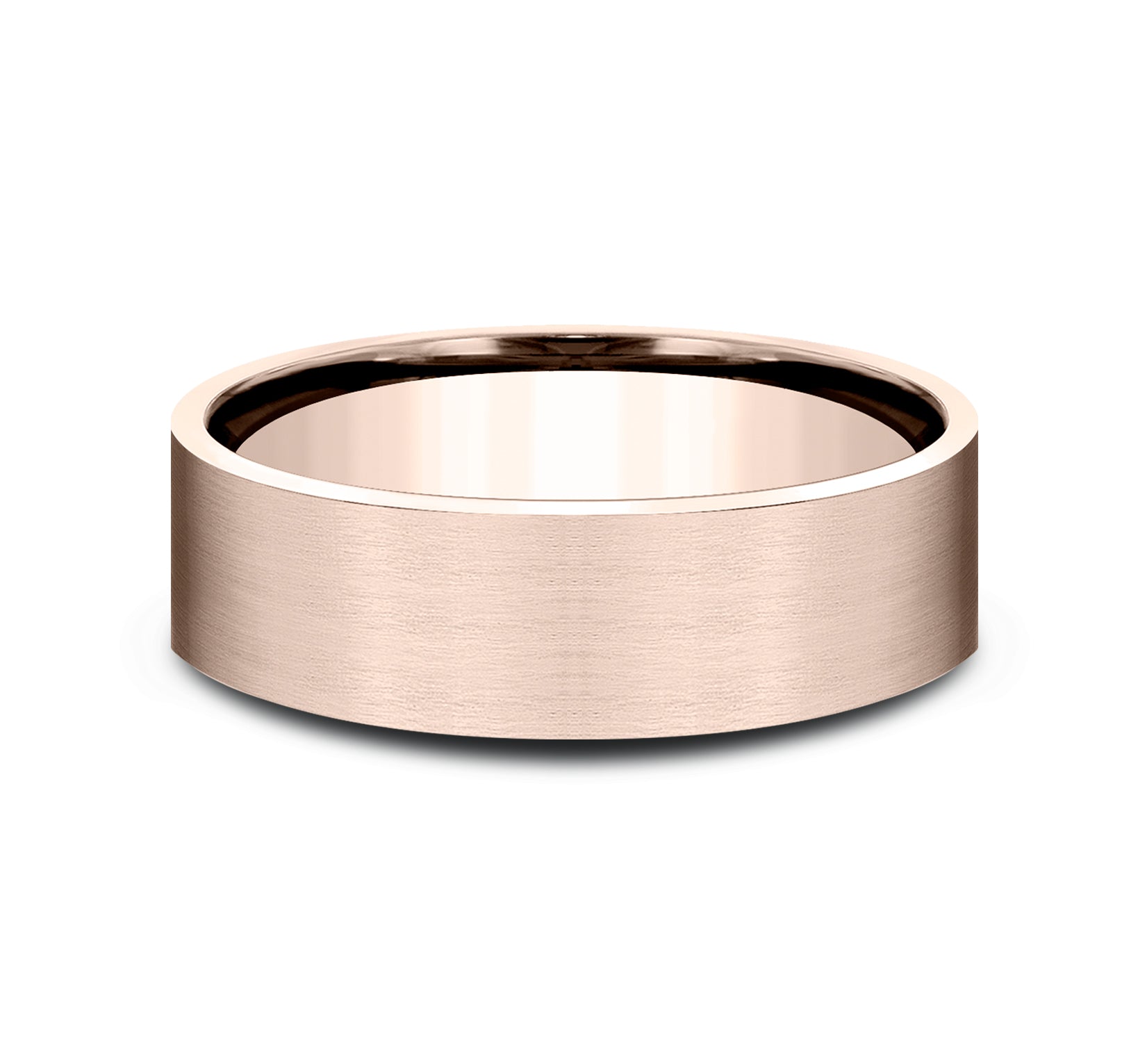 THE SENTINEL 6.5mm, Lightweight comfort fit, 14K Rose Gold, Satin finish