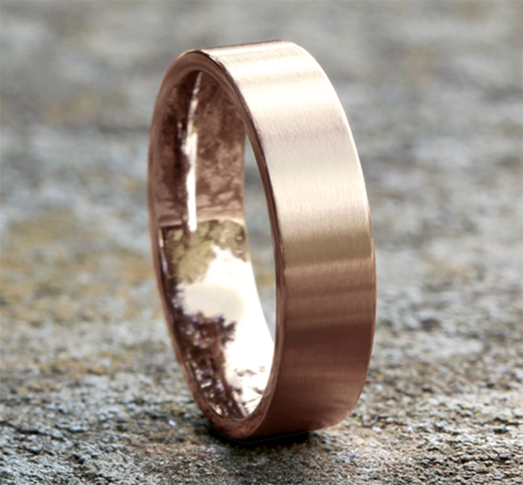 THE SENTINEL 6.5mm, Lightweight comfort fit, 14K Rose Gold, Satin finish