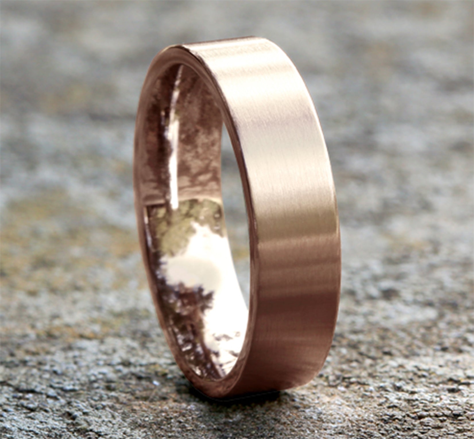 THE SENTINEL 6.5mm, Lightweight comfort fit, 14K Rose Gold, Satin finish