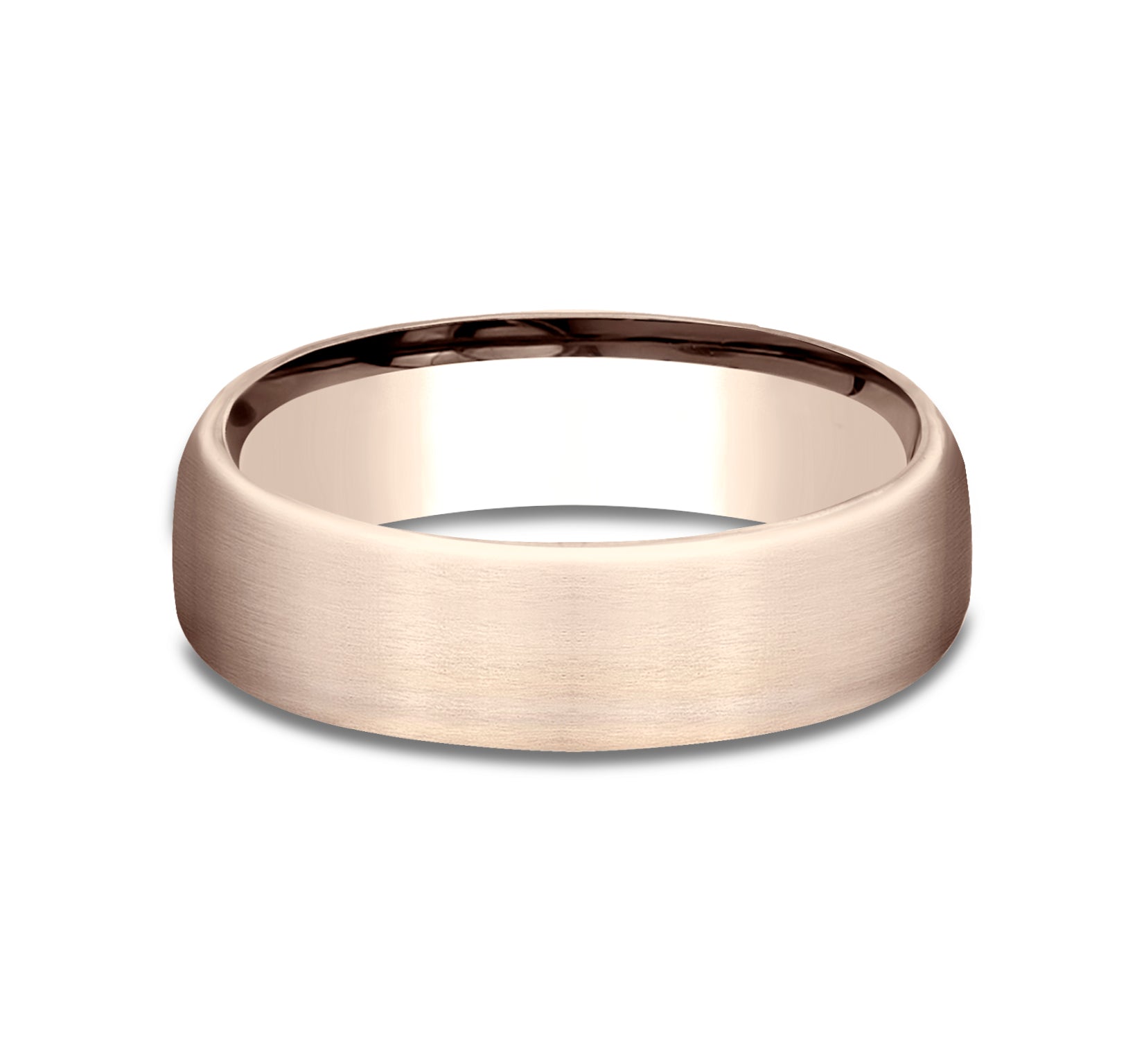 THE GENESIS 6.5mm, Lightweight comfort fit, 14K Rose Gold, Satin finish