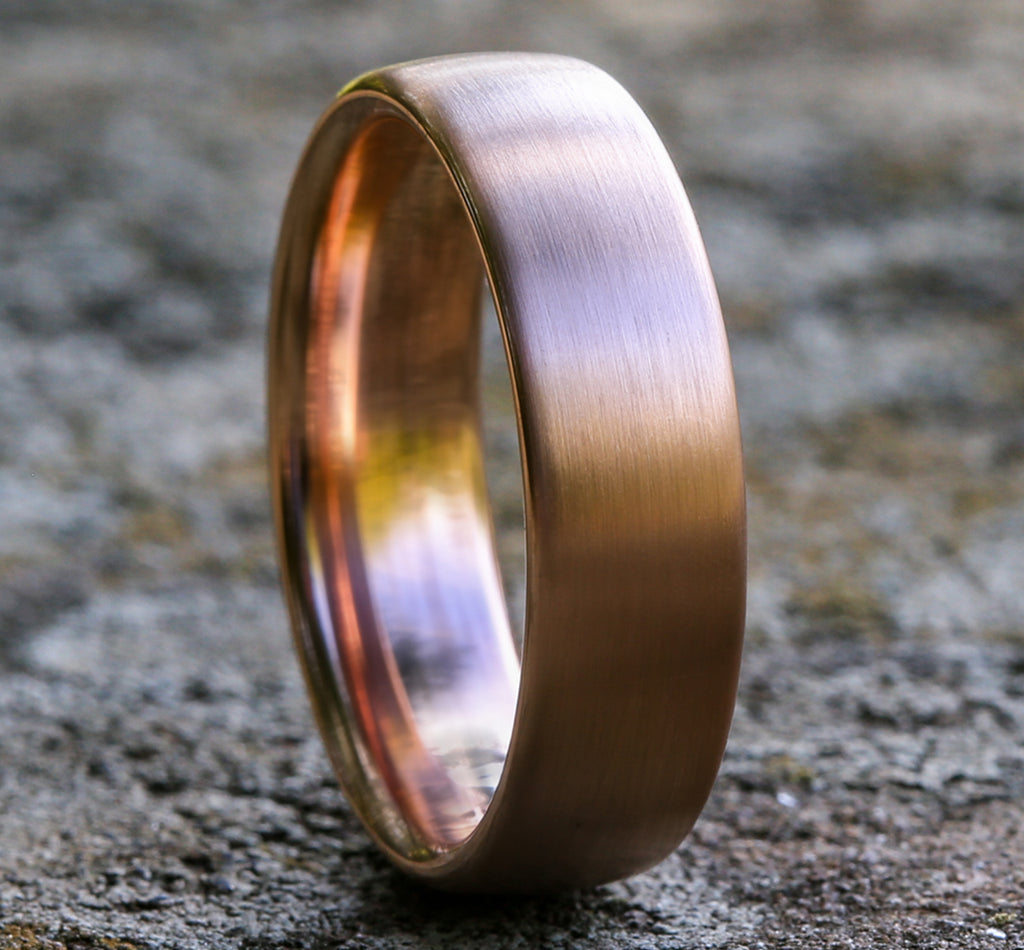 THE GENESIS 6.5mm, Lightweight comfort fit, 14K Rose Gold, Satin finish