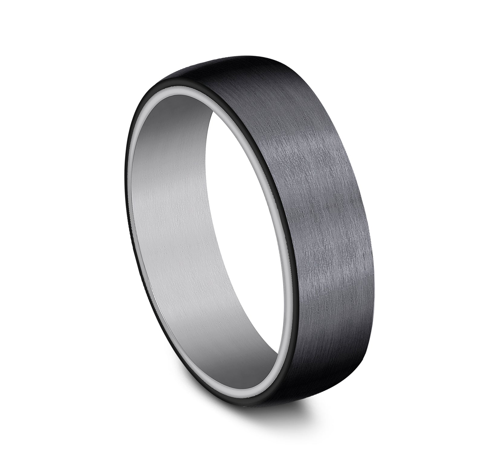 THE BARON 6.5mm, Comfort fit, Grey Tantalum and Black Titanium, Satin finish