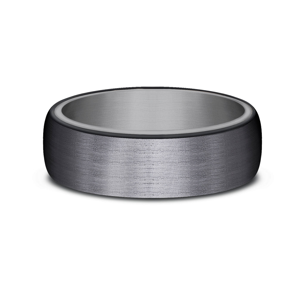 THE BARON 6.5mm, Comfort fit, Grey Tantalum and Black Titanium, Satin finish