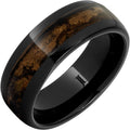 Churchill - Black Diamond Ceramic Maduro Cigar Inlay Ring