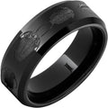 Trilobite - Black Diamond Ceramic Ring