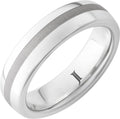 Serinium Dome Ring with Satin Finish Center