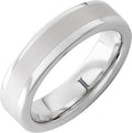 Serinium Ring with Satin Finish Center