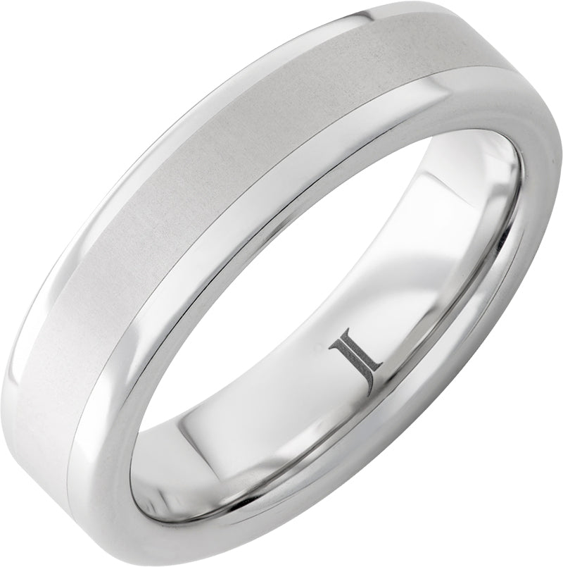 Serinium Ring with Satin Finish Center