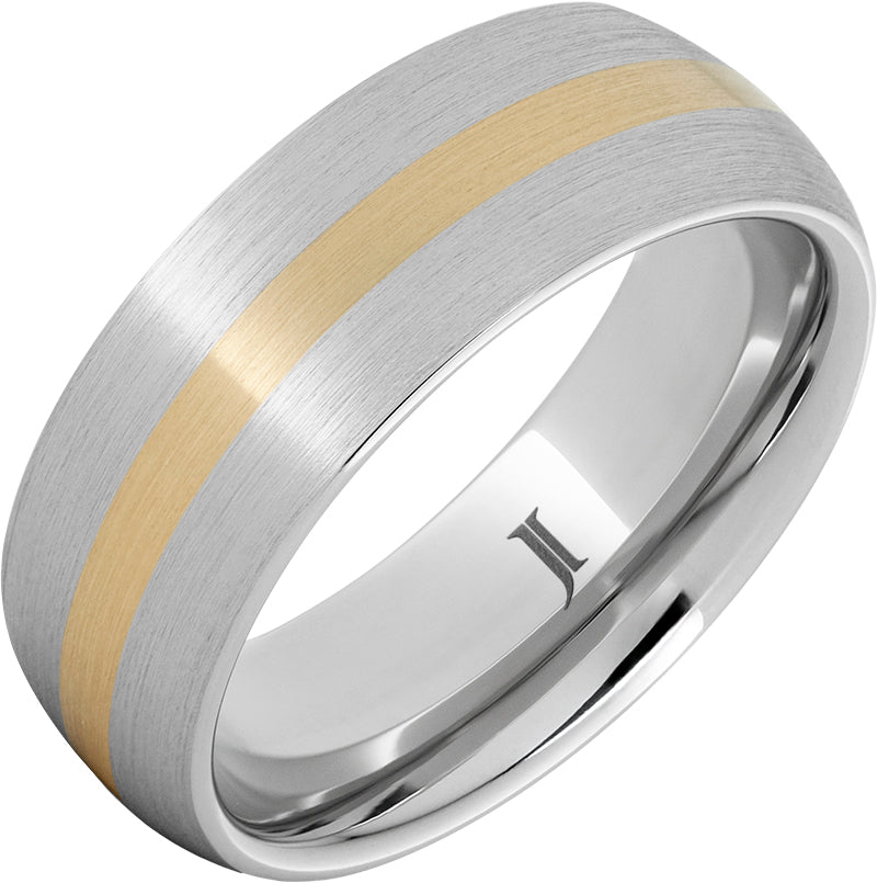 Serinium Ring with 14K Yellow Gold Inlay