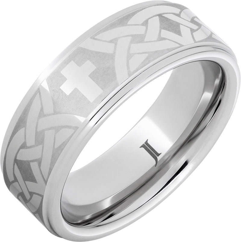 Serinium Christian Cross and Knot Ring
