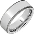 Polished Serinium Ring with Milgrain Edges
