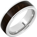 Serinium Men's Ring with African Blackwood Inlay