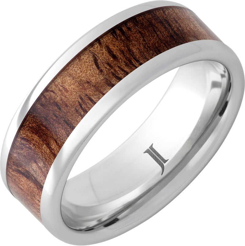 Islander - Serinium Tiger Koa Wood Inlay Ring