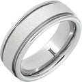 Serinium Ring with Cross Satin Finish