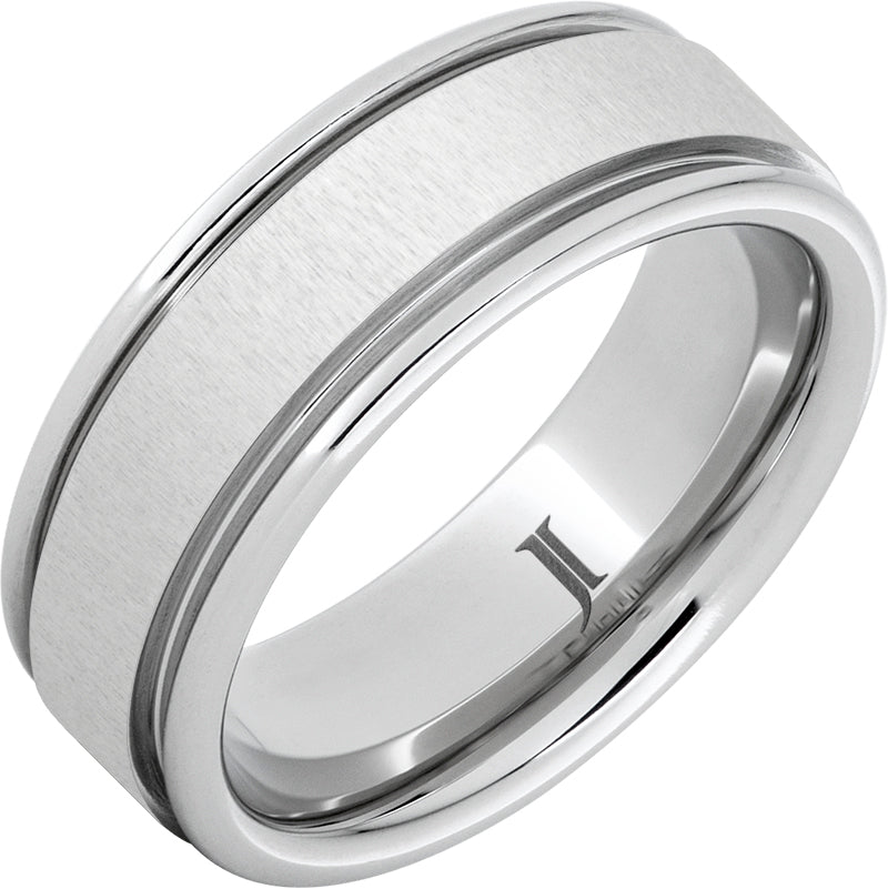 Serinium Ring with Cross Satin Finish