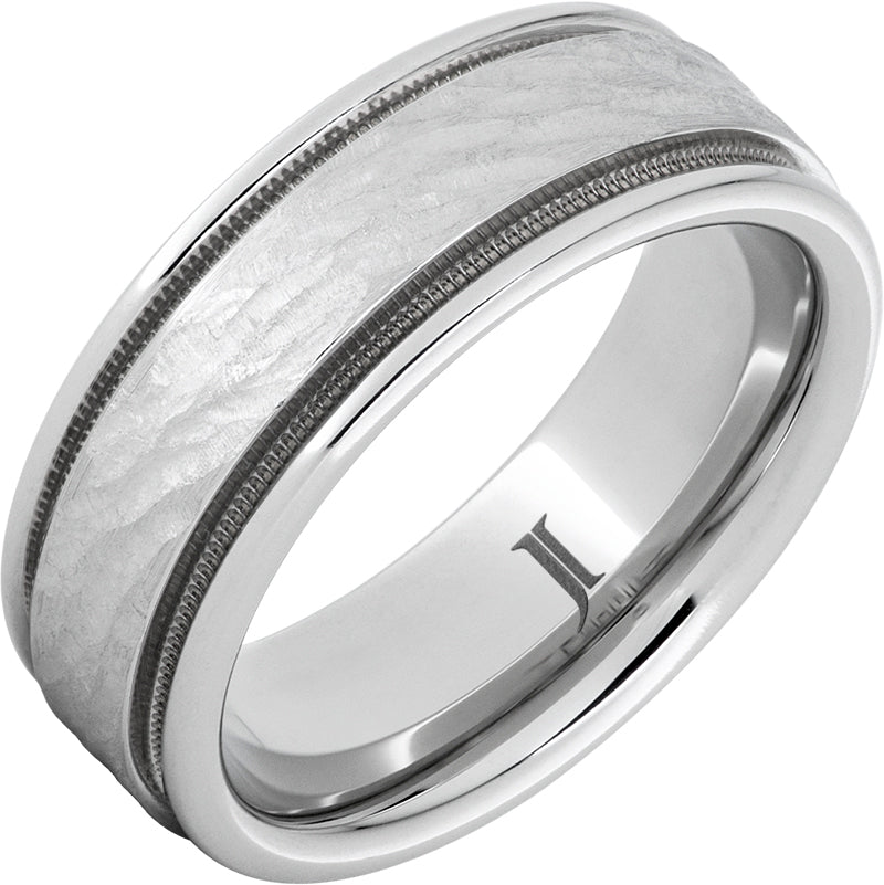 Lighthouse - Serinium Ring Milgrain Edge Bark Fin