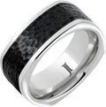 Cubist - Serinium and Black Diamond Ceramic Ring