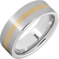 Serinium Ring with 14K Yellow Gold Inlay