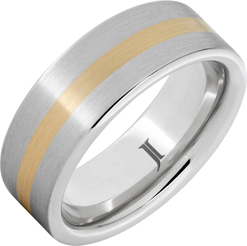Serinium Ring with 14K Yellow Gold Inlay