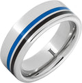 Standing Together - Serinium Enamel Inlay Ring