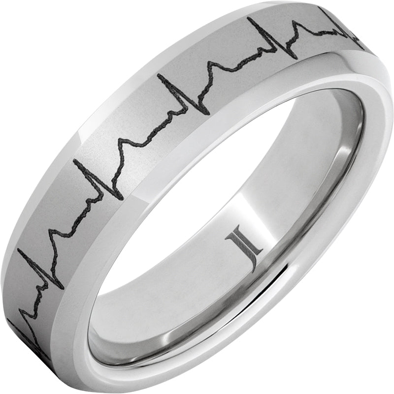Heartbeat Serinium Custom Engraved Ring