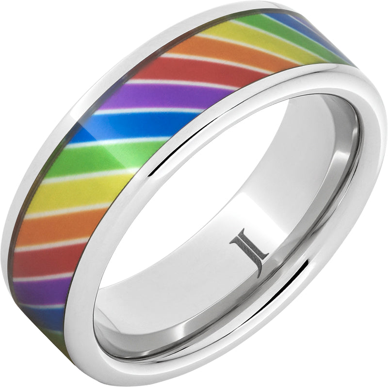 Serinium Ring with Rainbow Inlay