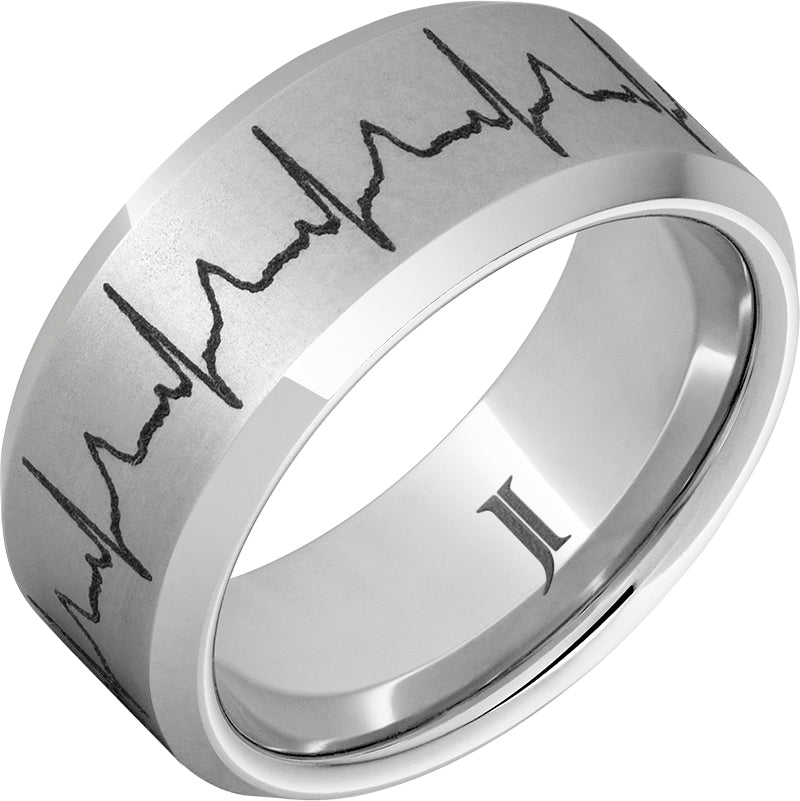 Heartbeat - Serinium Custom Engraved Ring