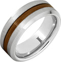 Barrel Aged Serinium Ring with Rye Whiskey Wood Inlay