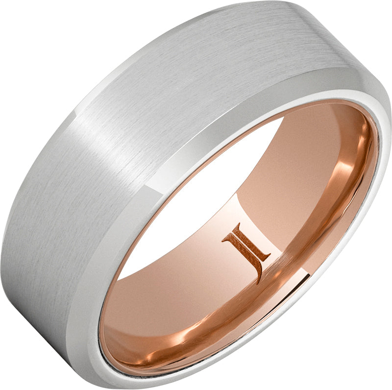 Serinium Ring with 10K Rose Gold Interior and Satin Finish