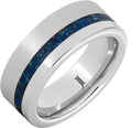 Serinium Ring with Lapis Lazuli Inlay and Stone Finish