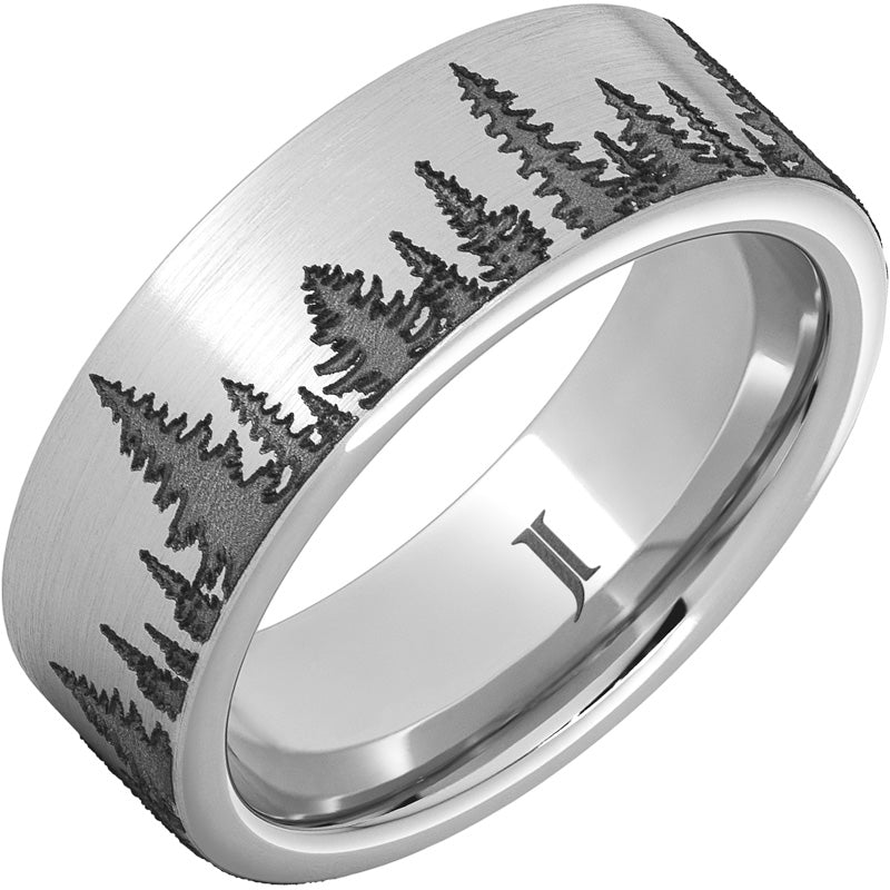 Serinium Forest Scene Ring with Satin Finish