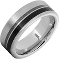 Shifting Sands - Serinium White and Black Sand Inlay Ring
