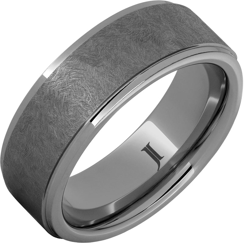 The Sentinel Rugged Tungsten Hand Textured Ring