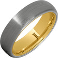 Hidden Gold Rugged Tungsten Satin Finish Ring