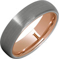 Hidden Gold Rugged Tungsten Satin Finish Ring