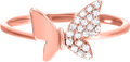 Rose Gold Butterfly Diamond Ring
