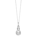 Front View Diamond Rhythm Of Love Teardrop Pendant