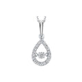 10K White Gold & Diamond Rhythm of Love Pendant