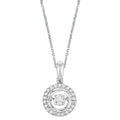 Silver Rhythm Of Love Pendant 1/10 Ctw