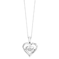Diamond within a Heart Pendant