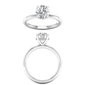 Hidden Halo Plain Shank Engagement Ring (Round)